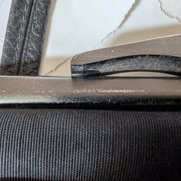 Vintage 1940s-1950s Cloth Leather Gunmetal Shoulder Bag Purse - Picture 8 of 8